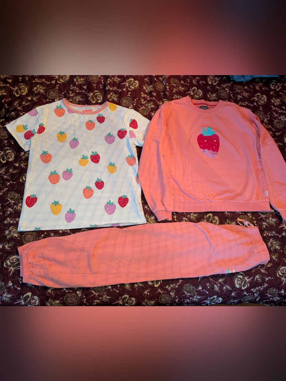 Souris Mini Strawberry 3 Piece Matching Outfit | Girls Size 12
